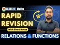 Relations Functions in 10 Mins Rapid Revision Class 11 Maths Relation Function Quick Revision