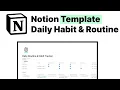 How to Use the Notion Daily Routine Habits Tracker Template Step-by-Step Tutorial