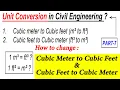How to Convert Cubic Meter to Cubic Feet and Cubic Feet to Cubic Meter Unit Conversion