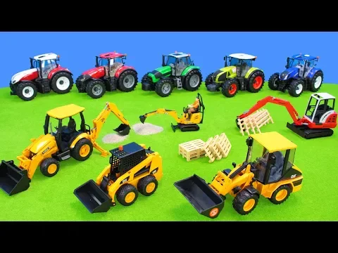 Download MP3 Bagger, Traktor, Betonmischer, LKW, Feuerwehrautos, Mähdrescher & Spielzeugautos für Kinder