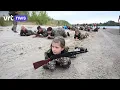 Russische kinderen gaan op militair kamp aan grens met Oekraïne