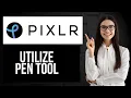 How to Use Pen Tool in Pixlr Photo Editor Draw With Pen on Image