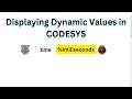 Displaying Dynamic Values in CODESYS PLC Programming - Part 3