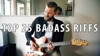 Download Top 25 BADASS Guitar Riffs | Through The Years MP3