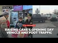 Raising Cane s opening day draws large crowd traffic around line into the lot still flowing