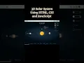 3D Solar System Using HTML CSS and JavaScript