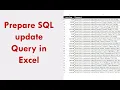 Create an SQL update Query in Excel