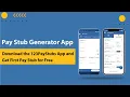 How to Generate Pay Stubs using Mobile App Pay Stub Generator App