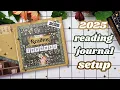 Square READING JOURNAL setup Plan with me for 2025 15 different lists and trackers