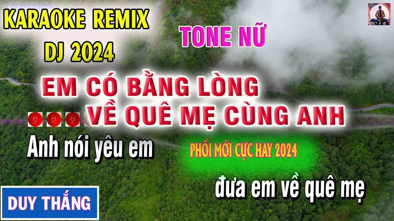 KARAOKE REMIX EM CÓ BẰNG LÒNG VỀ QUÊ MẸ CÙNG ANH TONE NỮ ( SIÊU HAY 2024 ) - KARAOKE 1982