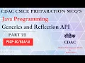 CDAC Java Programming CMCE Preparation MCQs Generics and Reflection API Part 22