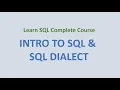 5 Introduction to SQL SQL Dialects