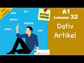 A1 - Lesson 32 Artikel im Dativ Revised Dative Case Learn German for beginners