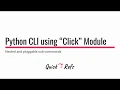 Advanced Python command line application with subcommands using Click