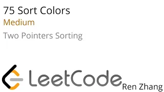 Leetcode 75 Sort Colors