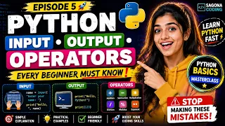 Python Input Output Operators Explained Episode 5 Python Full Course 2025