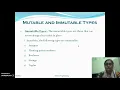 Class11 Science Handling Immutable Types