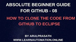 GitHub tutorials 08 How to clone a code from GitHub to Eclipse