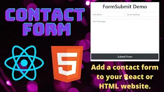 Contact form for your website easy HTML or React