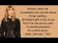 Download Lagu Taylor Swift - Love Story (Lyrics) romeo save me