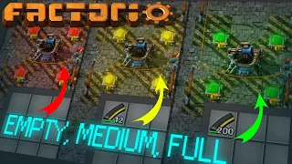 Tutorial Lamp colors mean EMPTY MEDIUM FULL in Factorio Game