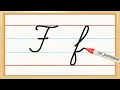 f in cursive writing capital and small f in cursive writing