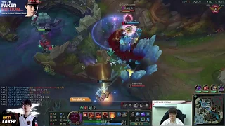 He gets a thumbs up after winning a 2v1 in Top lane, Faker plays Ornn [ Full Game ]