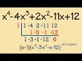 How to factor a 5-term polynomial rational zero theorem synthetic division