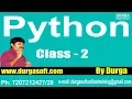 Learn Python Programming Tutorial Online Training by Durga Sir On 27-01-2018