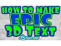 Tutorial How To Make Epic 3D Text In Blender 2 76 Updated