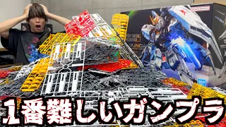 【地獄】ガンプラ史上1番難しいと言われているガンダムを1人で作ってみた。