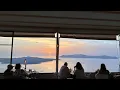 Santorini Greece October 2023 Beautiful sunset and night time views of Fira