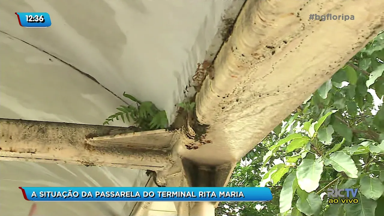 Veja a situação da passarela do Terminal Rita Maria em Florianópolis