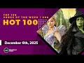 US Hot 100 Top Singles This Week + Bubbling Under Hot 100 (December 6th, 2025)
