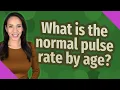 What is the normal pulse rate by age