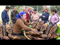 Lagu How to Make Spicy Smoked fish to Sell at the Market with Single mom and Little daughter
