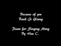 Lagu Baek Ji Young (백지영) Because of You piano track for vocal cover (Good Quality) By Hou C
