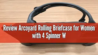 Review Arcoyard Rolling Briefcase for Women with 4 Spinner Wheels and Telescopic Extendable Handle