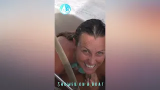 How we shower on our new sail boat vs our old boat 😁⛵️
