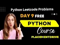 Python Placement Training Python Full Course 2024 Leetcode Coding Placementdrive