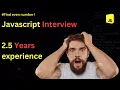 Javascript Interview 2 5 Years experience filter