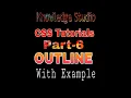 CSS Tutorial Outline and Outline Offset CSS Tutorials Hindi Webpage designing Tutorials