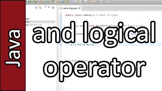 and Logical Operator - Java Programming Tutorial PC Mac 2015
