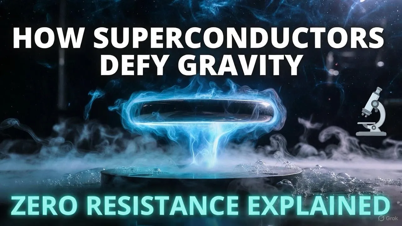 How Superconductors Work 🔬 — The Secret Behind Magnetic Levitation & Zero Resistance