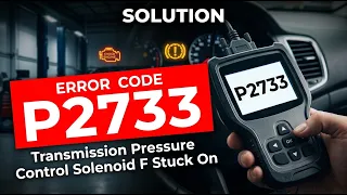 HOW TO FIX P2733 OBD II ERROR CODE - Transmission Pressure Control Solenoid F Stuck On
