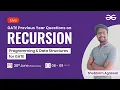 GATE PYQ s on Recursion with Shubham Agrawal GeeksforGeeks GATE GATE CSE