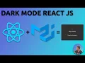 EASY how to add dark mode in React JS with Material-UI React js Tutorial