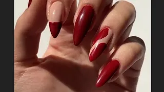 مناكير باللون الاحمر بطريقه جميله طلاء اظافر مناكير مناكير الجل هبة جديده مكياج احمر وصلوني1000مشترك 
