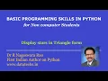 Free Python course - Python program to display Stars In Triangle Form