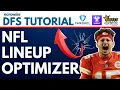 New RotoWire NFL Lineup Optimizer Tutorial Helps w DraftKings FanDuel Yahoo and more